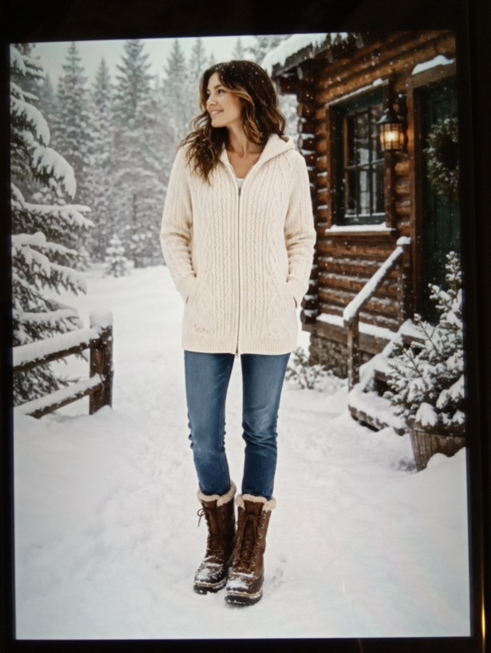 Aran Crafts Ireland Cable Knit Merino Wool Fisherman Cabincore Full Zip Sweater